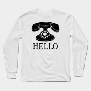 Hello old-school (black version) Long Sleeve T-Shirt